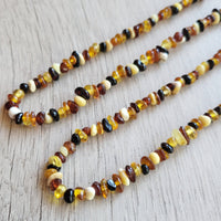 Multicolored Amber Beads