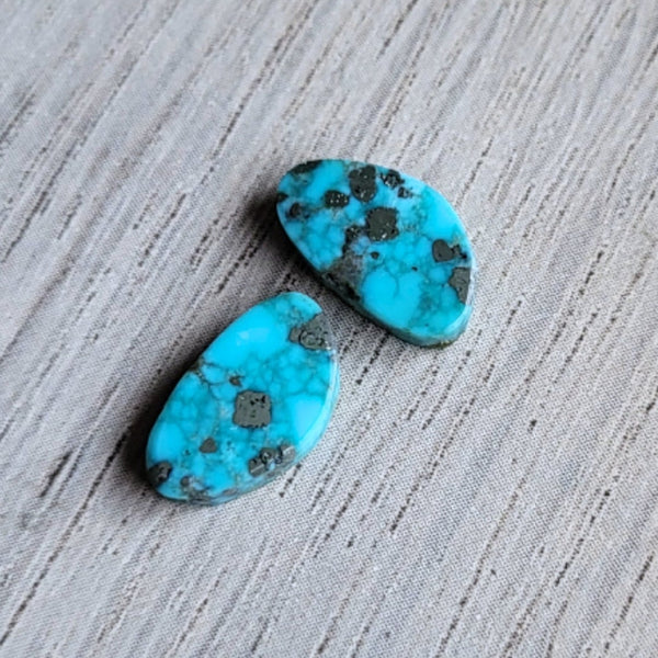 Turquoise Pair w Pyrite