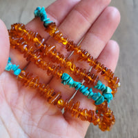 Amber and Turquoise Beads