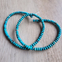 Kingman Turquoise Rondelle Beads