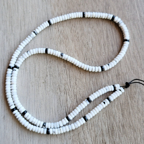 White Buffalo Button Beads