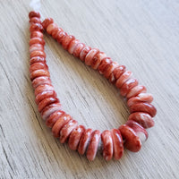 Red Spiny Oyster Shell Beads