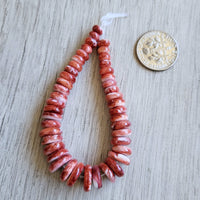 Red Spiny Oyster Shell Beads