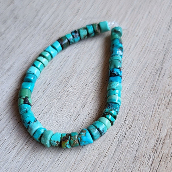 Hubei Turquoise Heishi Beads